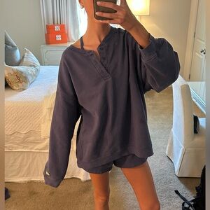 Daily Drills Navy Henley Set SOLD OUT